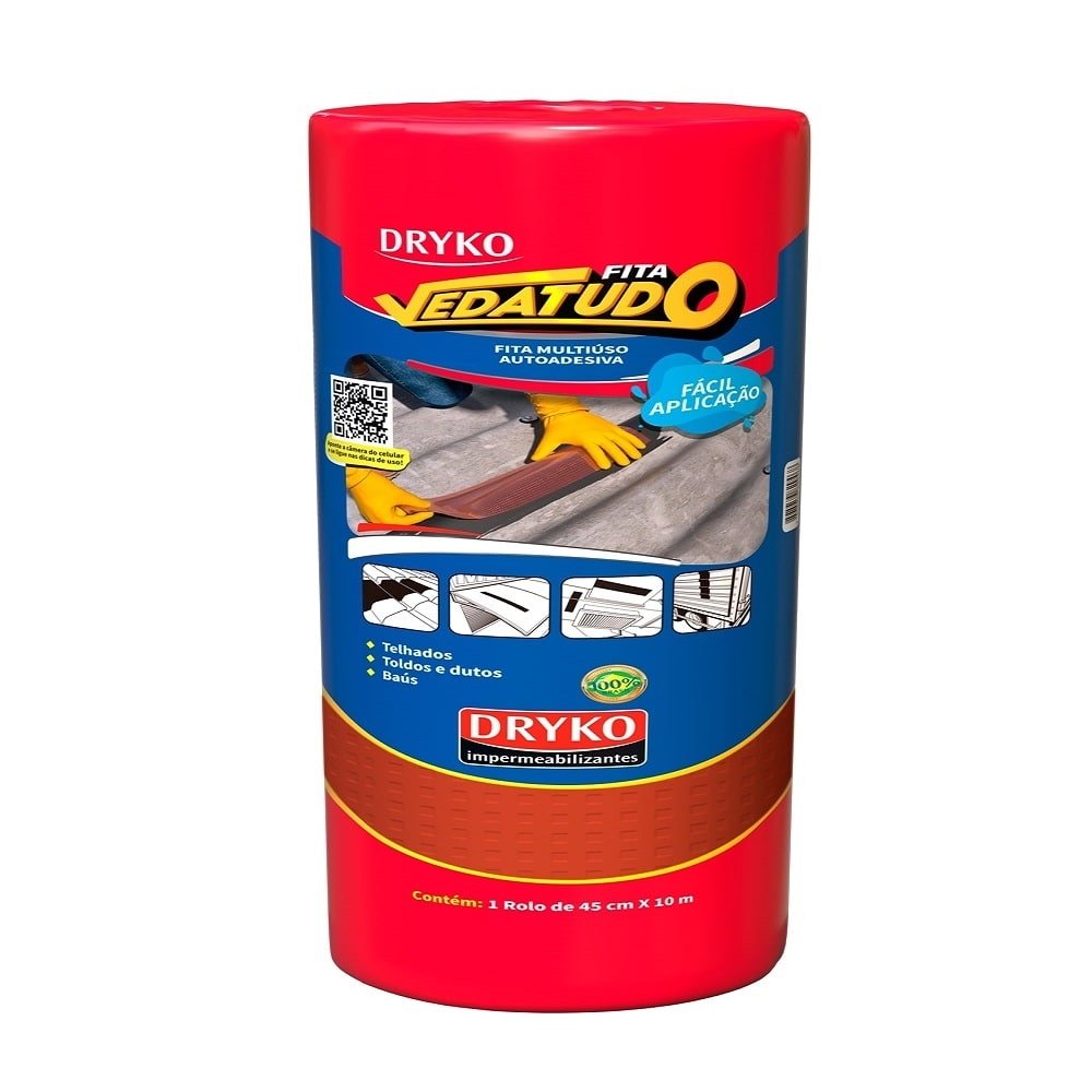 Vedatudo Dryko Fita Terracota Impermeabilizante 45cmx10m
