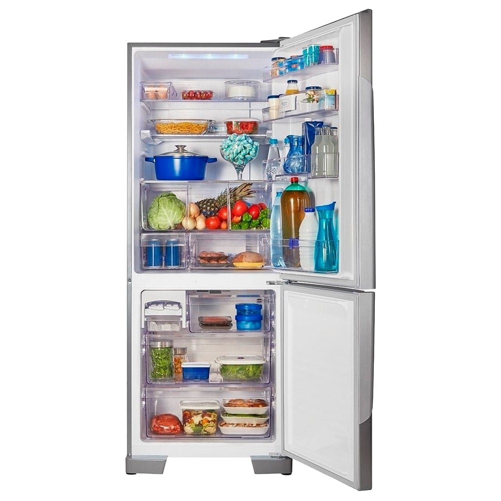 Geladeira/Refrigerador Panasonic 425 Litros A+++ NR-BB53PV3W - 2 Portas, Frost Free, Tecnologia Inverter, Aço Escovado, 220V