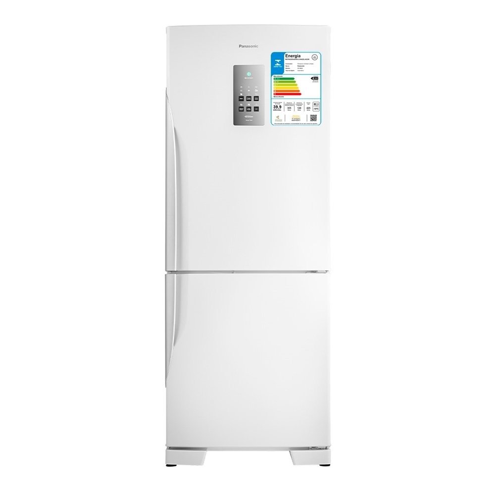 Geladeira/Refrigerador Panasonic 425 Litros NR-BB53, Frost Free, 2 Portas, Tecnologia Inverter, Branco, 110V