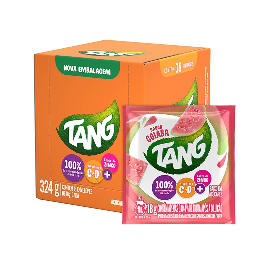 Refresco em Pó Tang Goiaba 18g Display com 18 Unidades