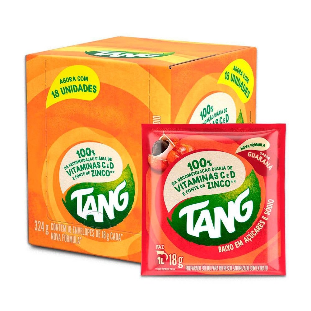 Refresco em Pó Tang Guaraná 18g Display com 18 Unidades