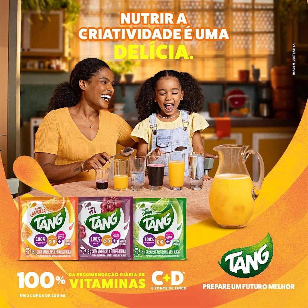 Refresco em Pó Tang Uva 18g - Caixa com 18 Unidades