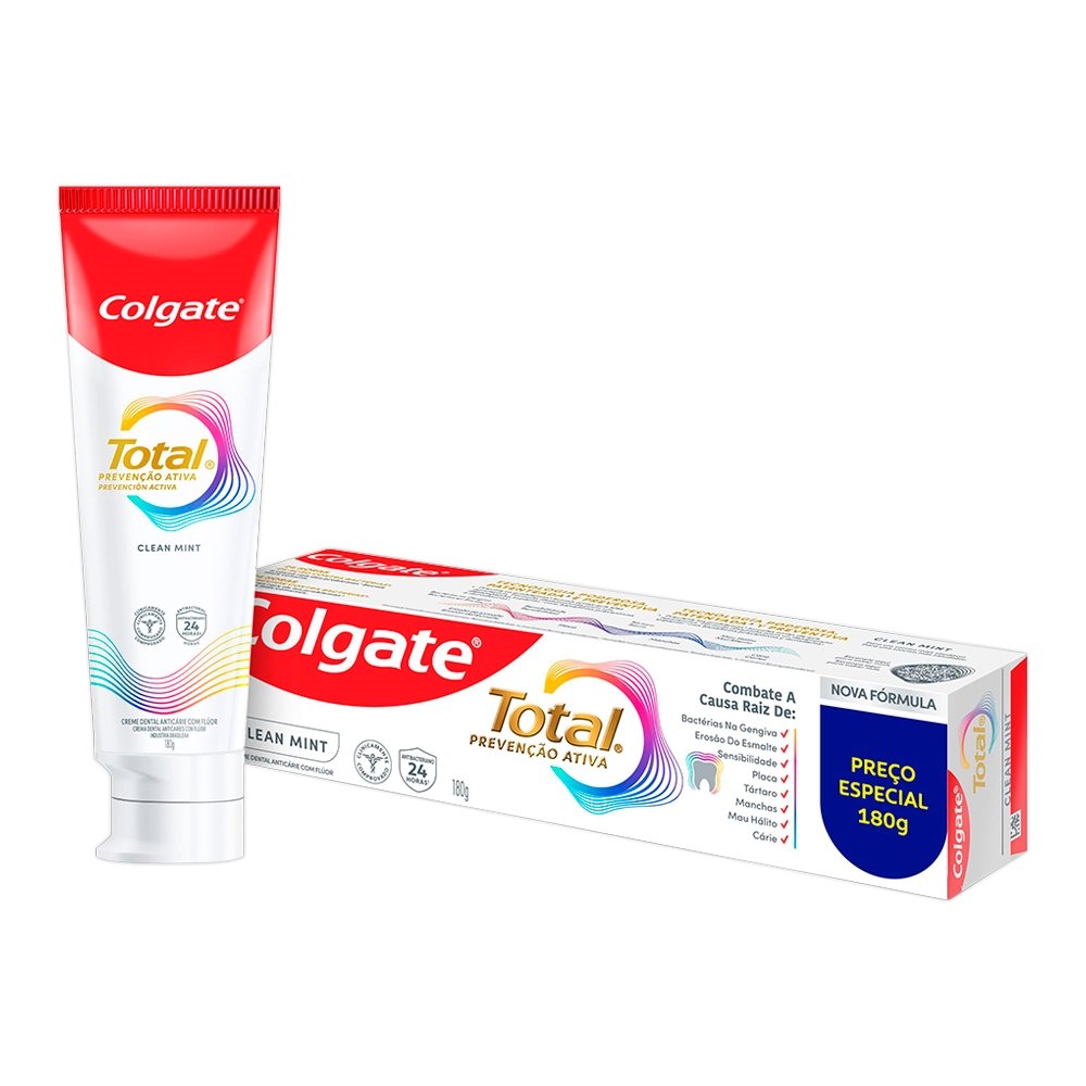 Creme Dental Colgate Total 12 Clean Mint 180g