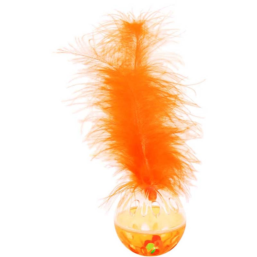 Brinquedo Gato Bola Com Pena - Western Pet