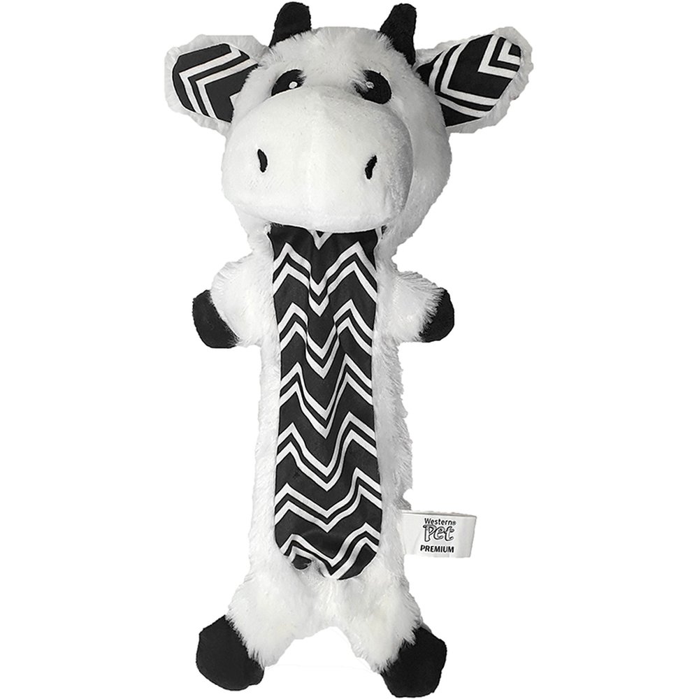 Brinquedo Cao Preto e Branco Pelucia Grande Vaca