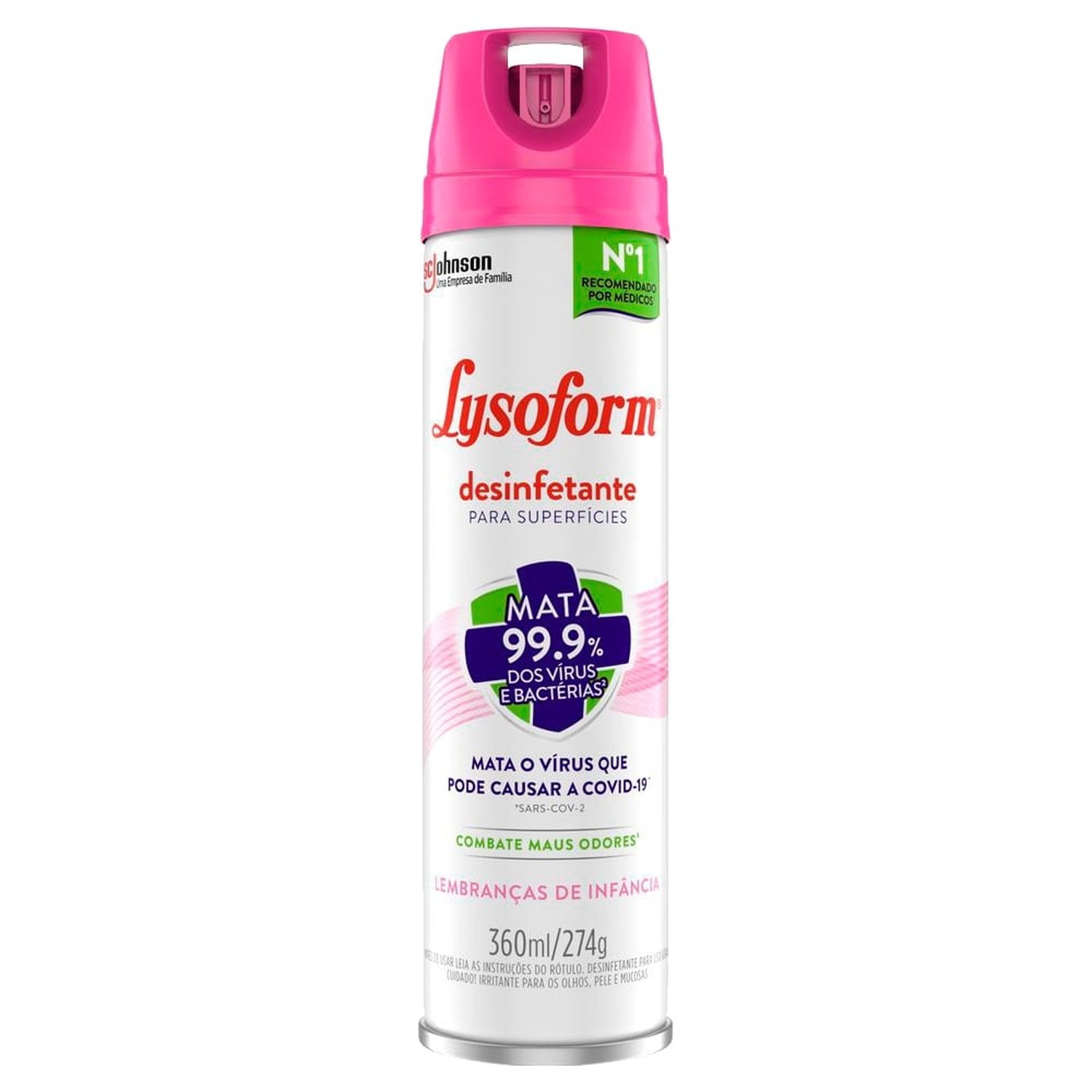 Desinfetante Lysoform Aerossol Lembranças de Infância 360ml