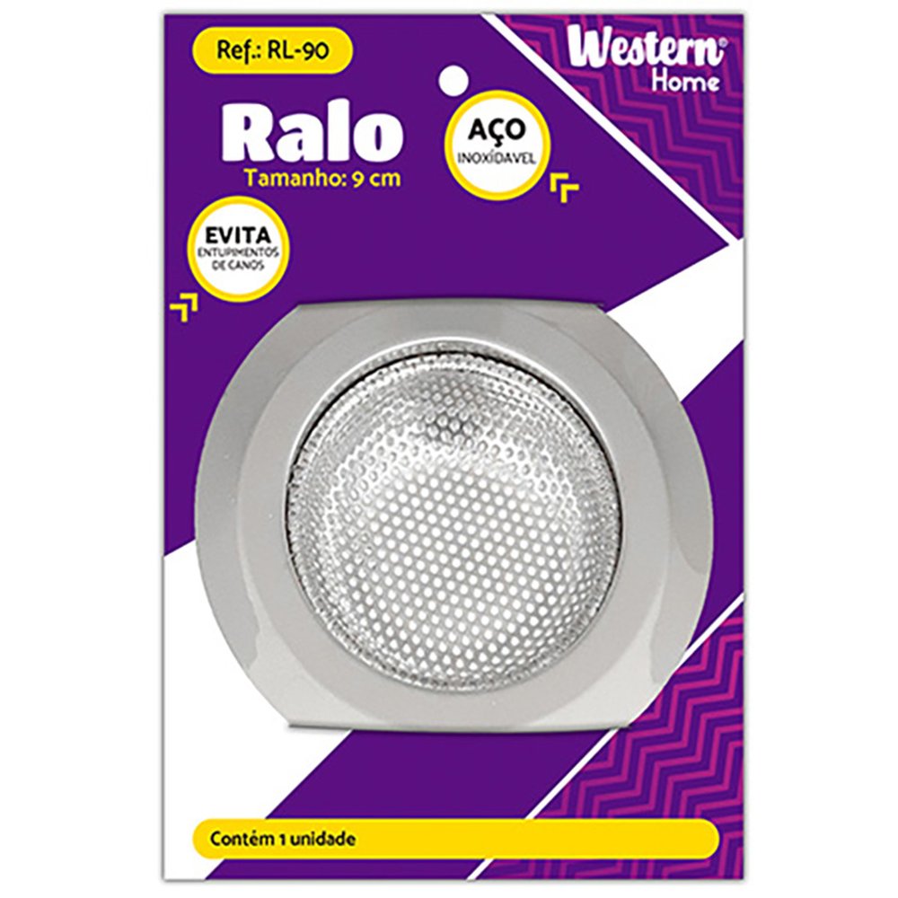 Ralo Inox Lavatorio/Tanque 90Mm
