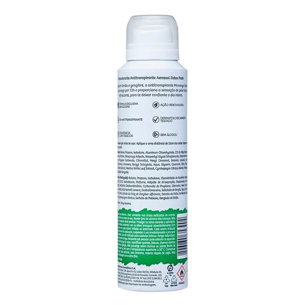 Desodorante Monange Aerosol Anti Detox 150ml