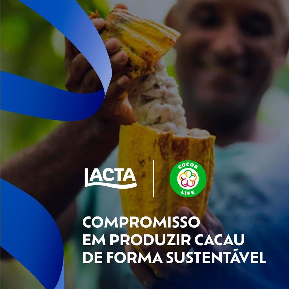 Chocolate Lacta Intense Meio Amargo 40% Cacau Avelã e Crocante de Cacau 85g - Display com 17 Unidades