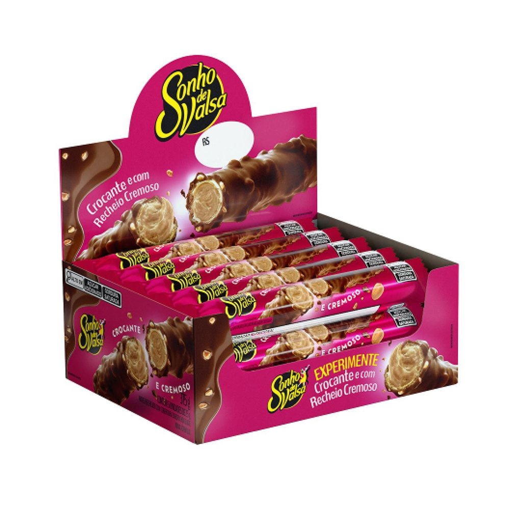 Stick Wafer Recheado Sonho de Valsa 25g - Display com 15 Unidades