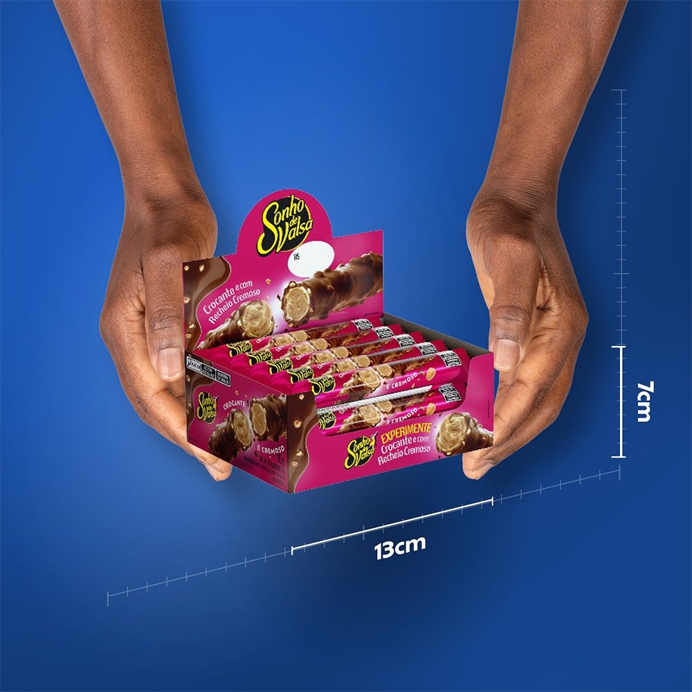 Stick Wafer Recheado Sonho de Valsa 25g - Display com 15 Unidades