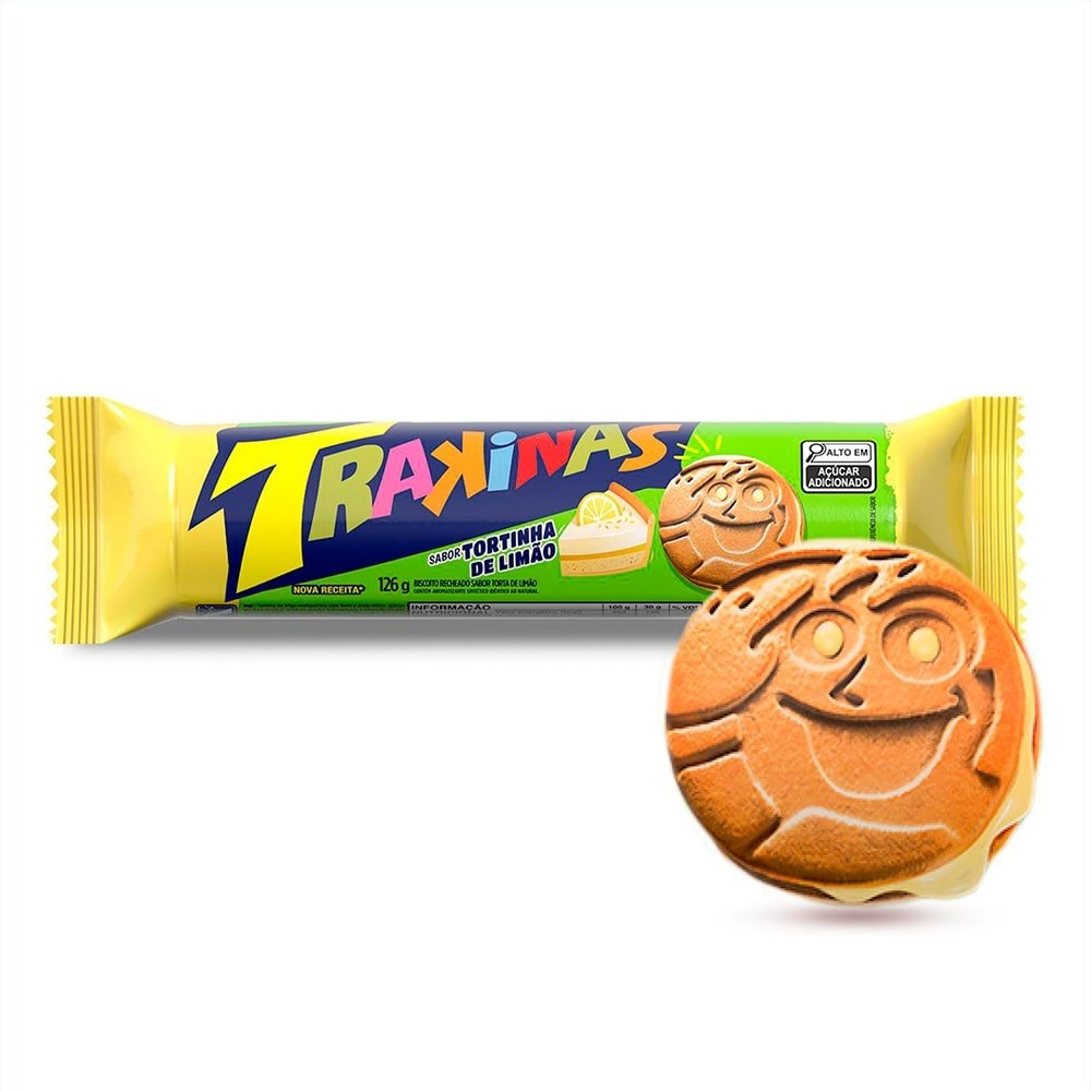 Biscoito Trakinas Tortinha de Limão 54x126g