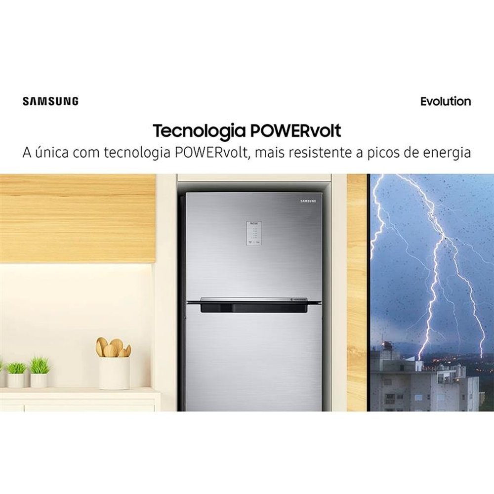 Geladeira/Refrigerador Samsung 440 Litros RT43 | Frost Free, 2 Portas, Inox, Bivolt