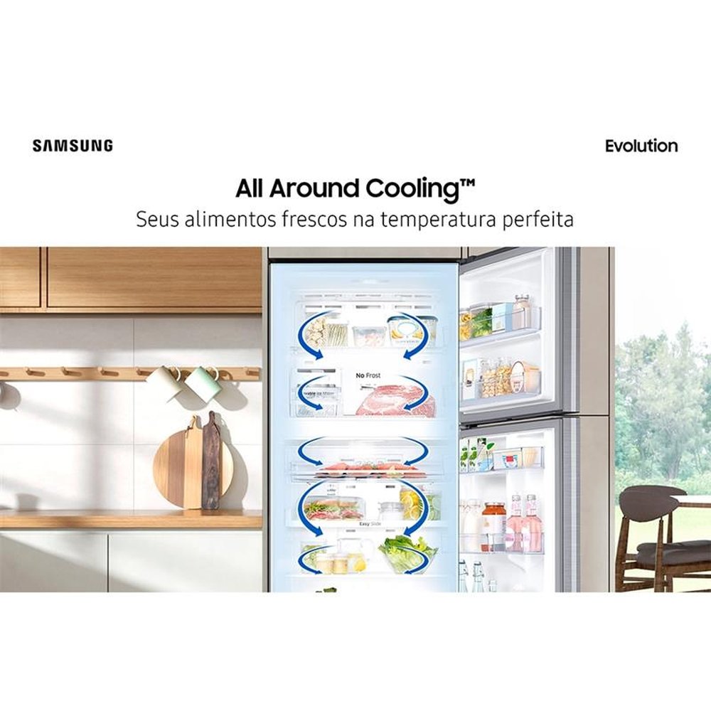 Geladeira/Refrigerador Samsung 440 Litros RT43 | Frost Free, 2 Portas, Inox, Bivolt