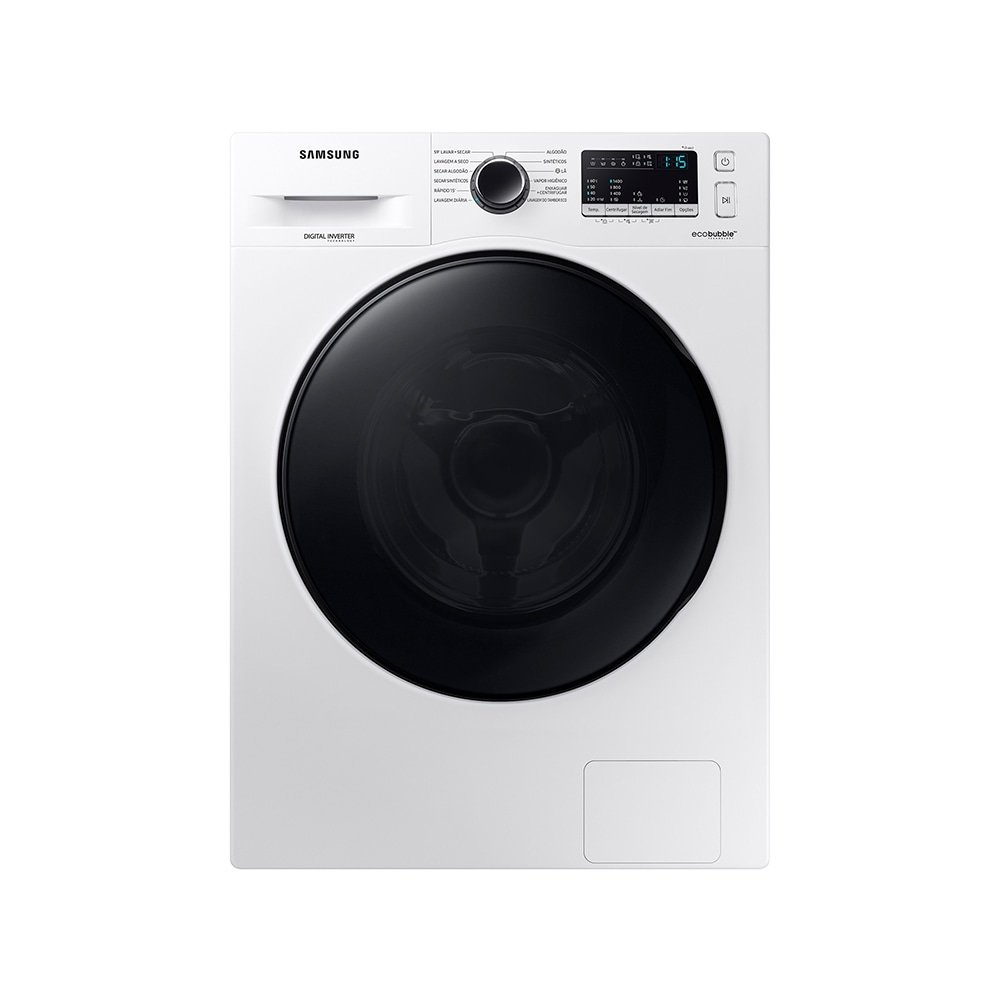 Máquina de Lavar Roupas 11 Kg Samsung WD11A | Ecobubble, Branco, 110V