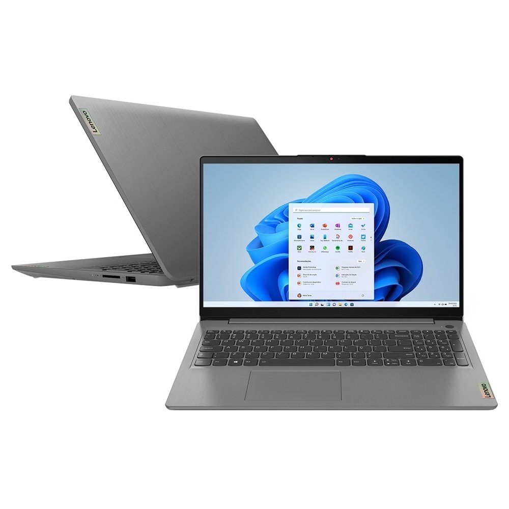 Notebook Lenovo IdeaPad 3i, Tela de 15.6", Intel Core i3 - Windows 11, 4GB RAM, SSD 256GB, Cinza