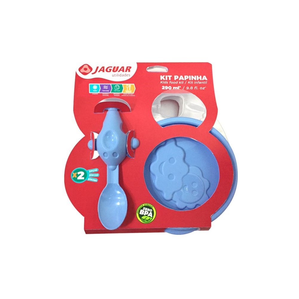 Jogo Papinha Infantil com 3 peças Cores Sortidas Plástico Jaguar ...