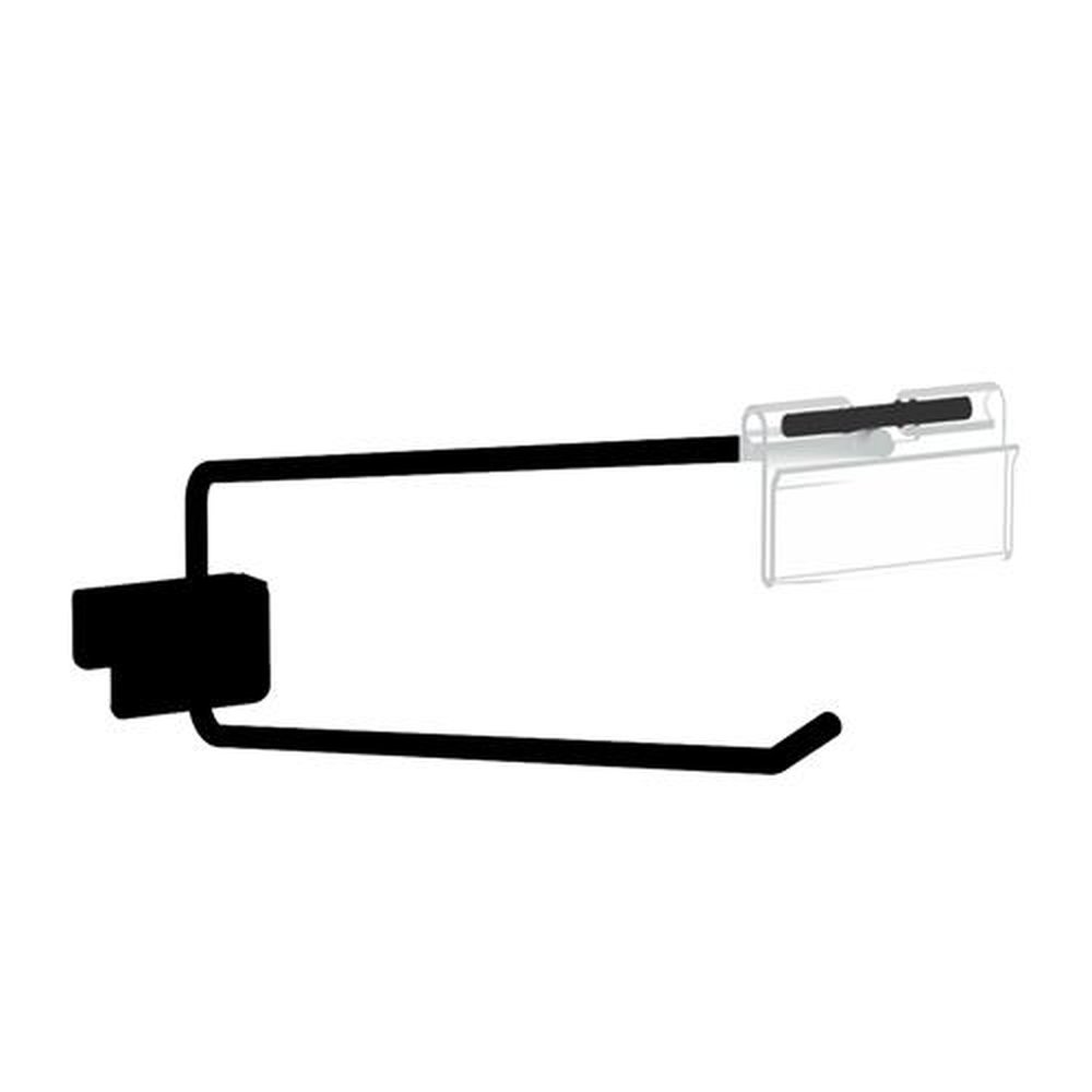 Gancheira Amapá Simples Com Porta Etiquetas 0,30cm Kit Com 10 Peças - PRETO