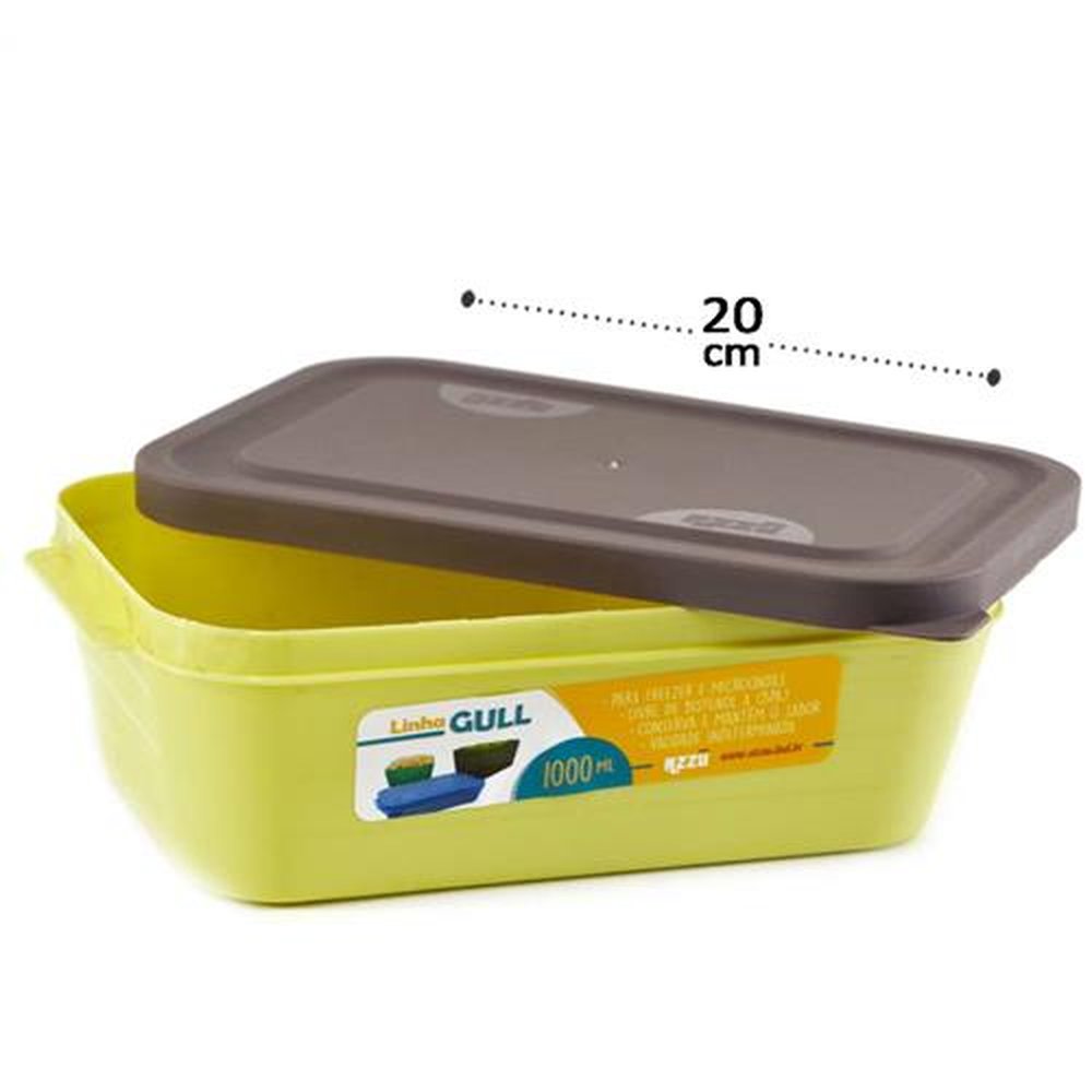 Pote De Plástico 1000Ml Linha Gull