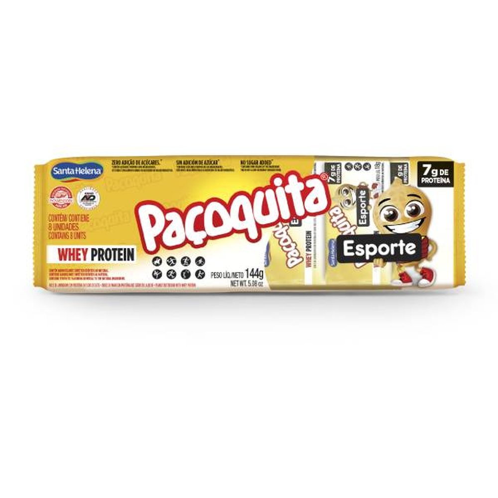 Paçoquita Esporte Flowpack 144G Com 8 Unidades
