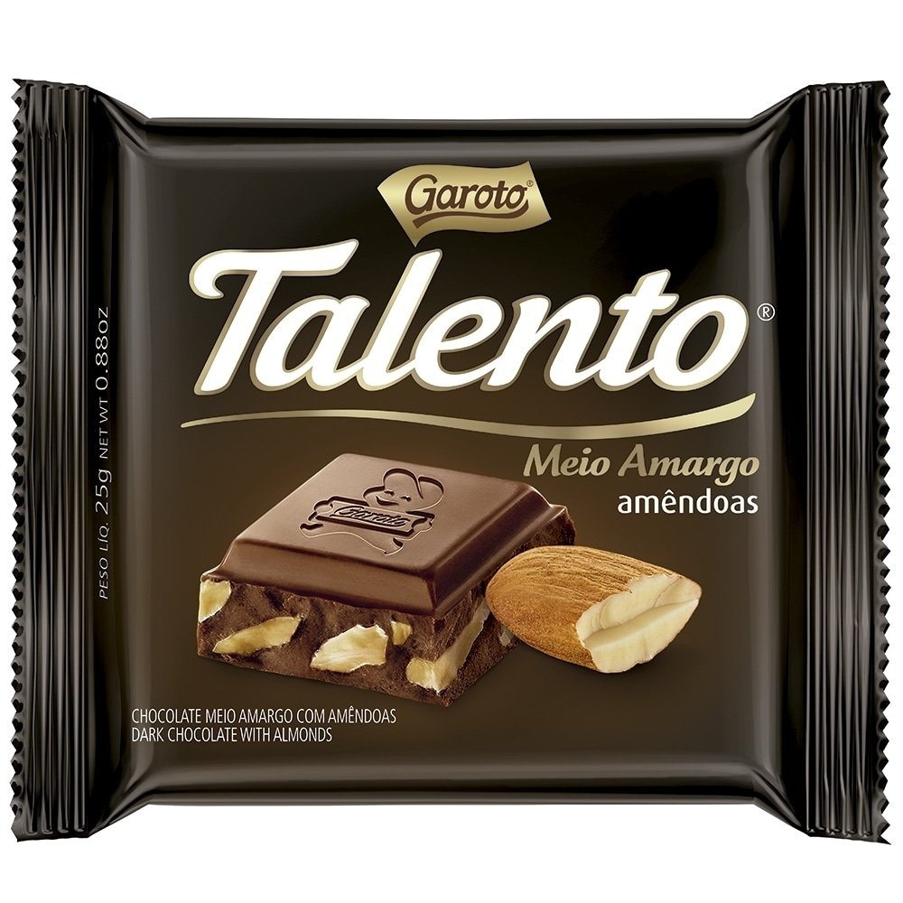 Chocolate Talento Meio Amargo 25g - 15 unidades - Garoto