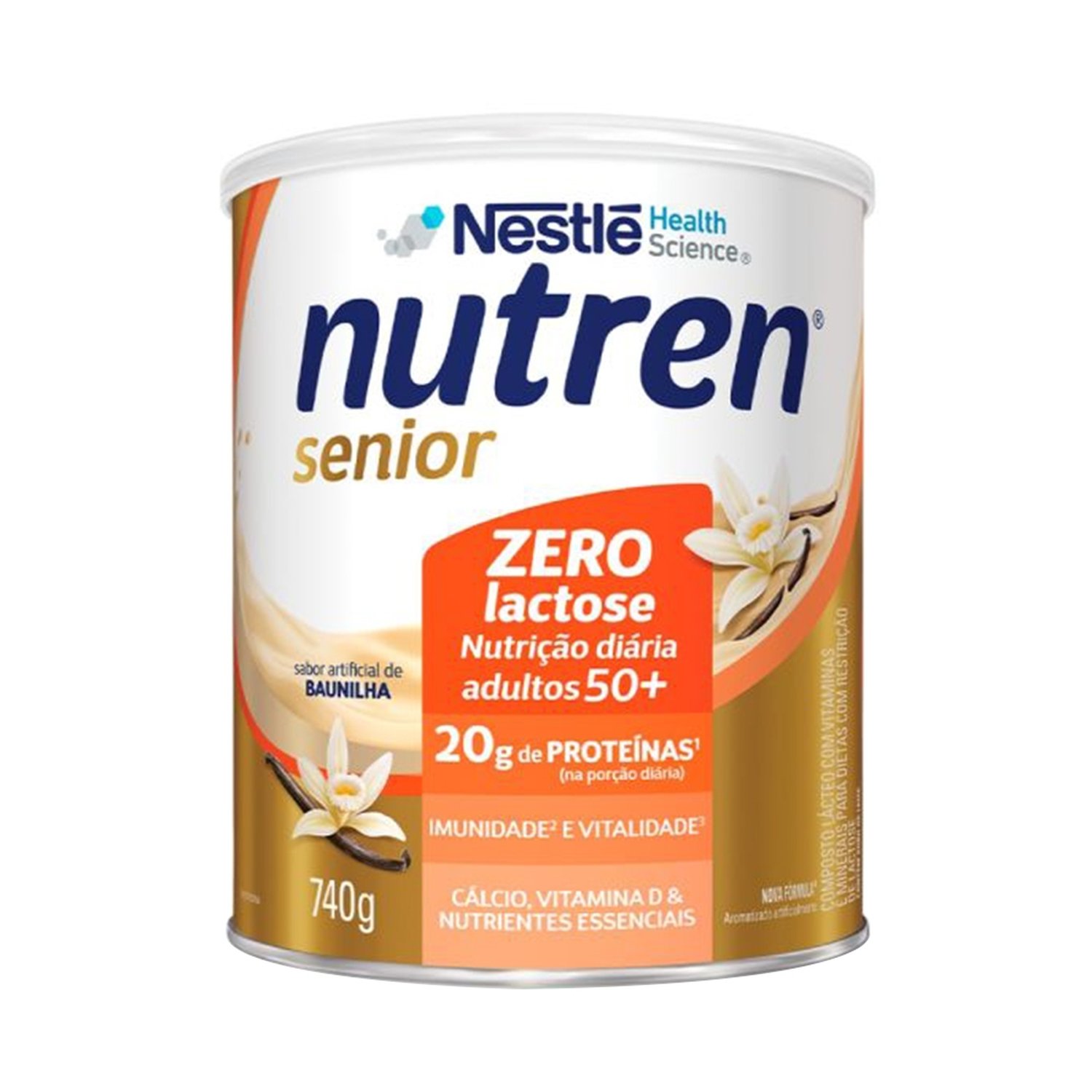 Suplemento Alimentar Nutren Senior Zero Lactose Baunilha 740g