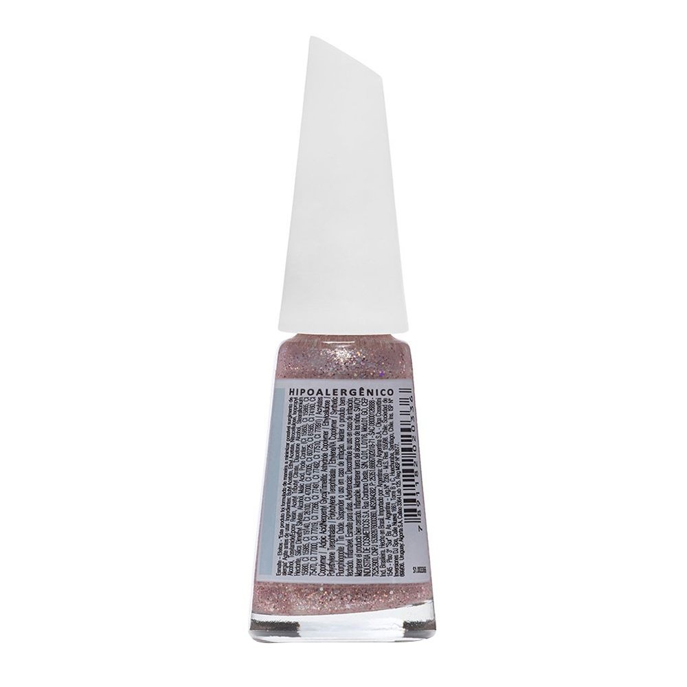 Esmalte Risqué Efeito Glitter Granulado Rosé Avulso 8ml