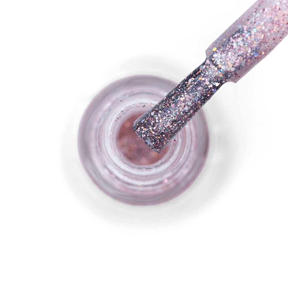 Esmalte Risqué Efeito Glitter Granulado Rosé Avulso 8ml