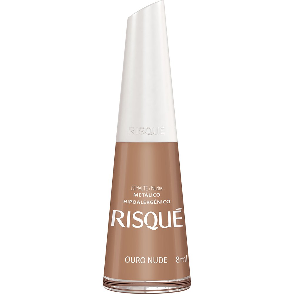 Esmalte Risque Metalico Nude Ouro Regular Nu
