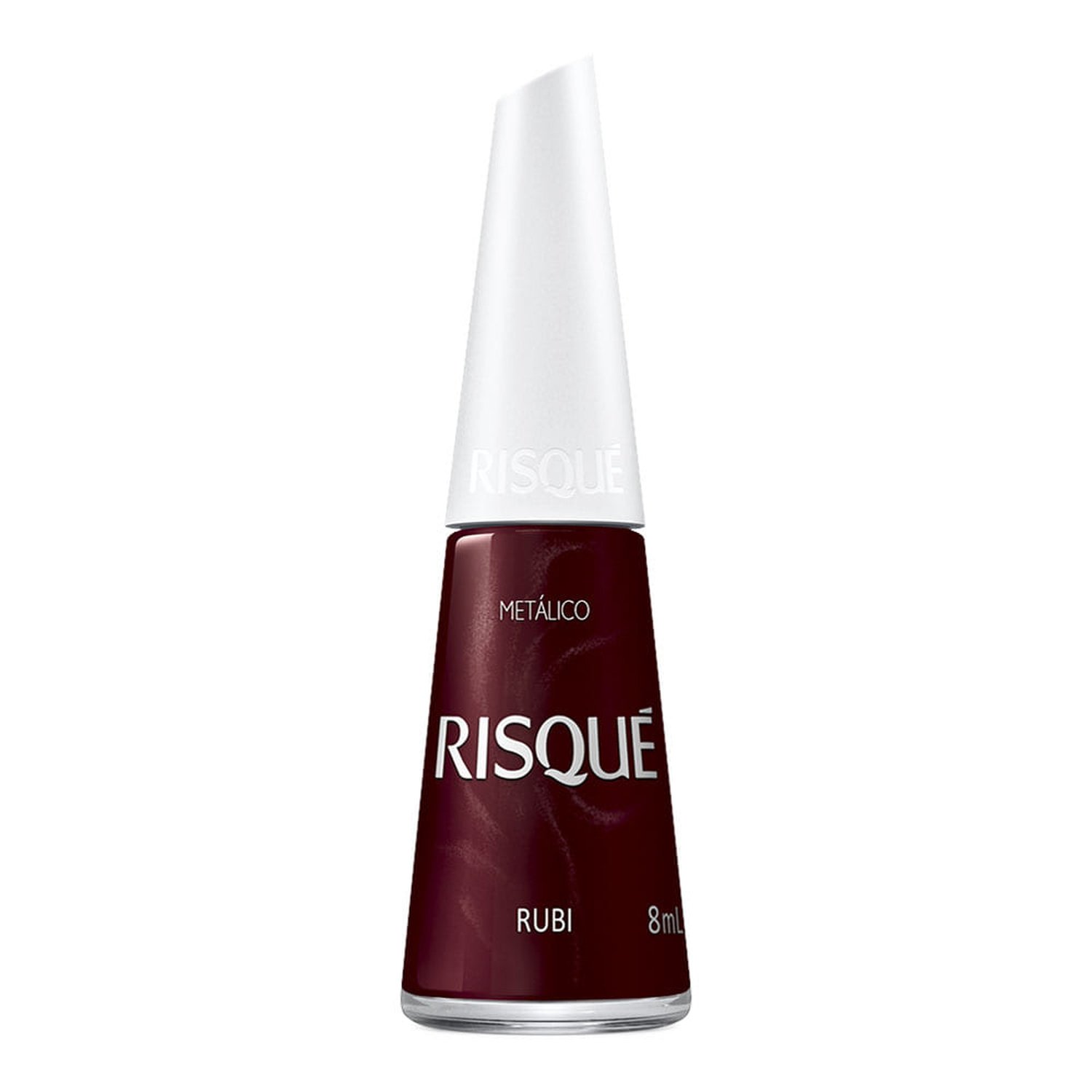 Esmalte Risque 8Ml Metalico Rubi Com 6