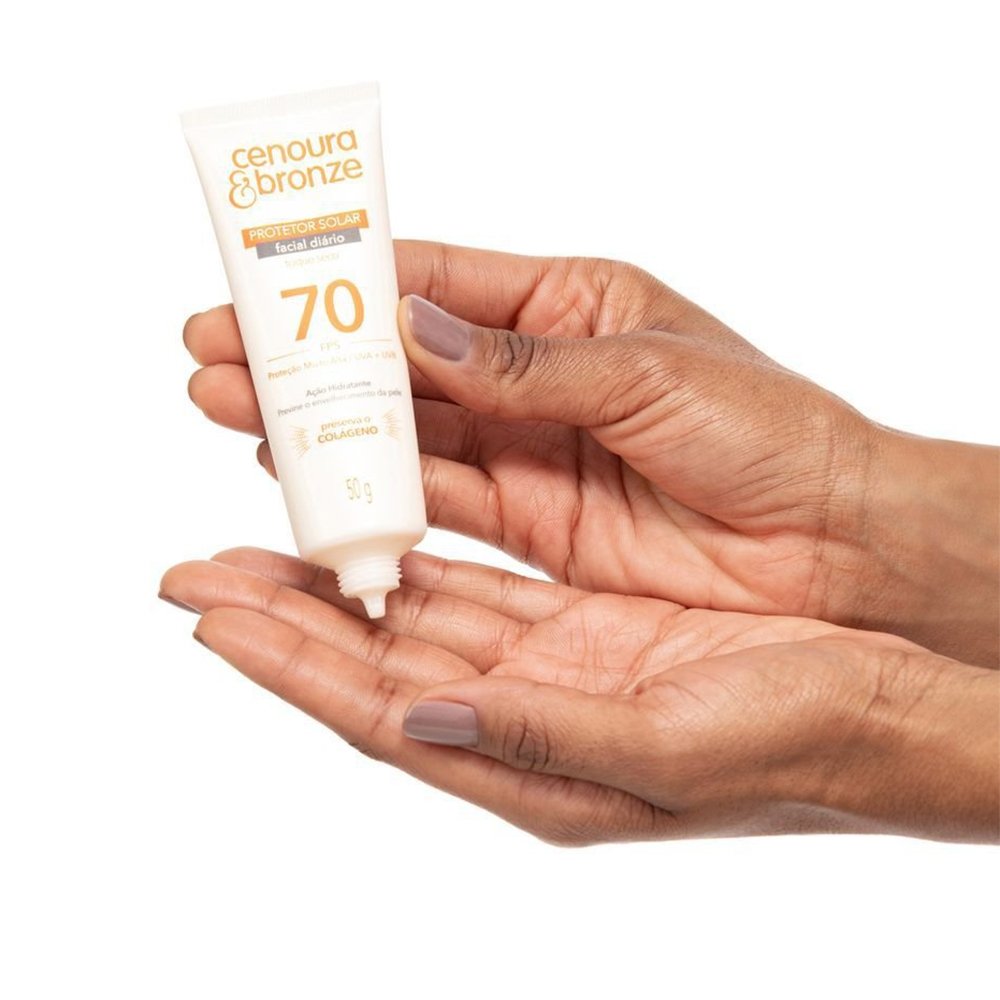 Protetor Solar Facial Cenoura e Bronze FPS70 50g