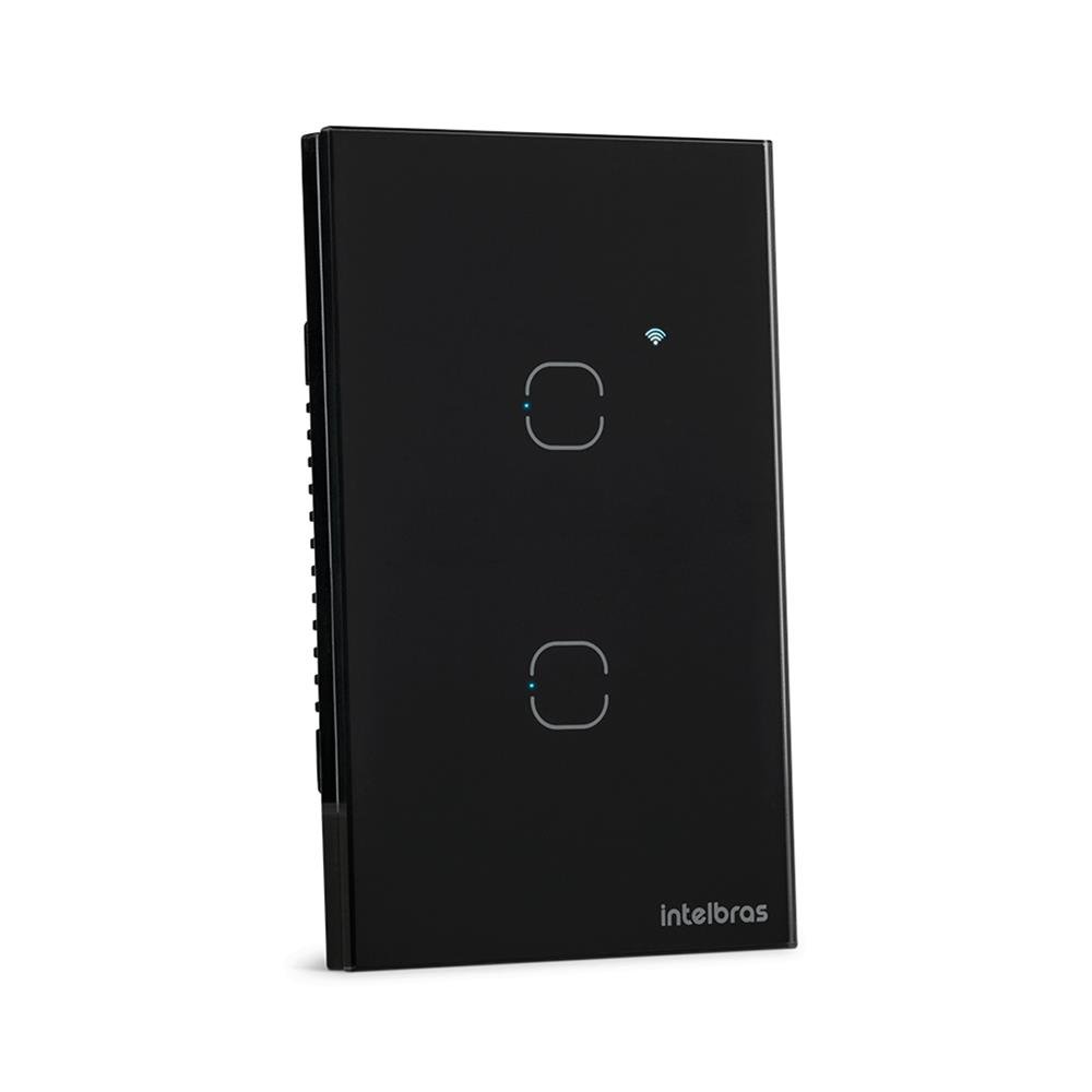 Interruptor Touch Smart Wi-fi Intelbras Ews 1002 2 Teclas Preto 4850016