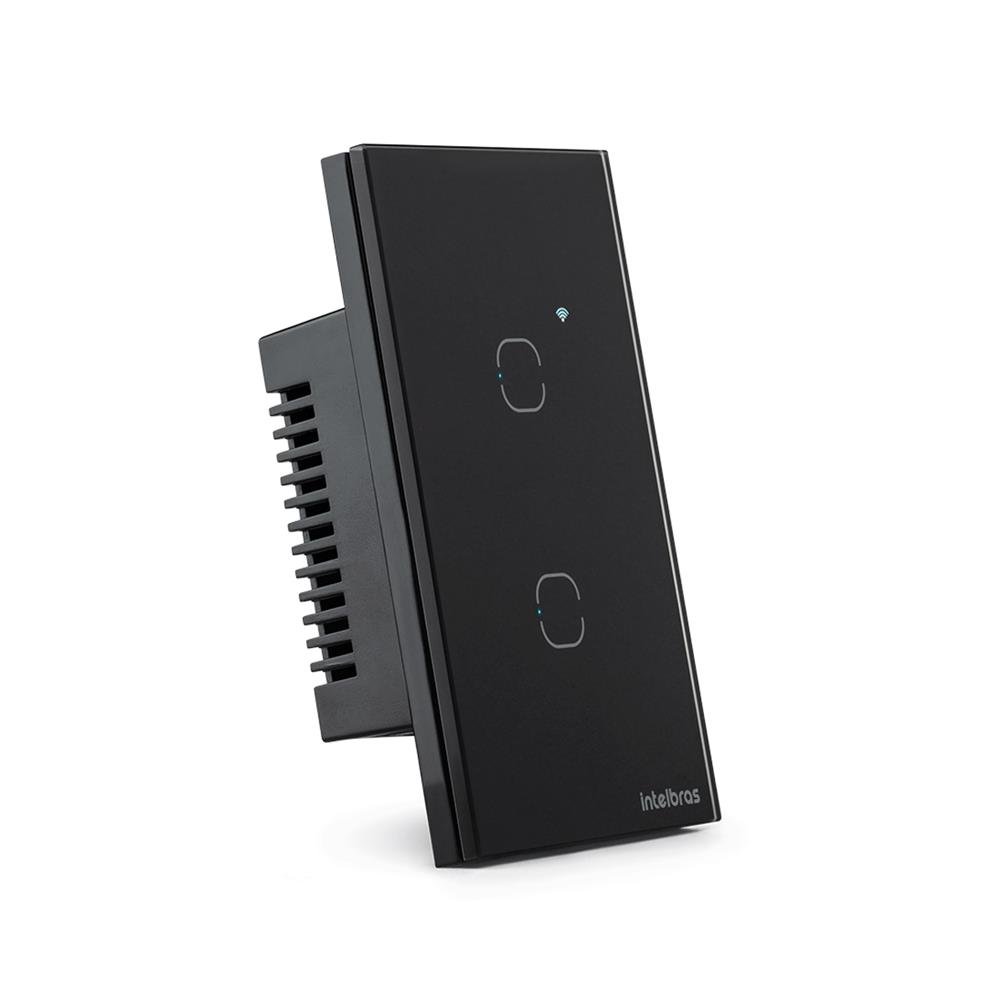 Interruptor Touch Smart Wi-fi Intelbras Ews 1002 2 Teclas Preto 4850016