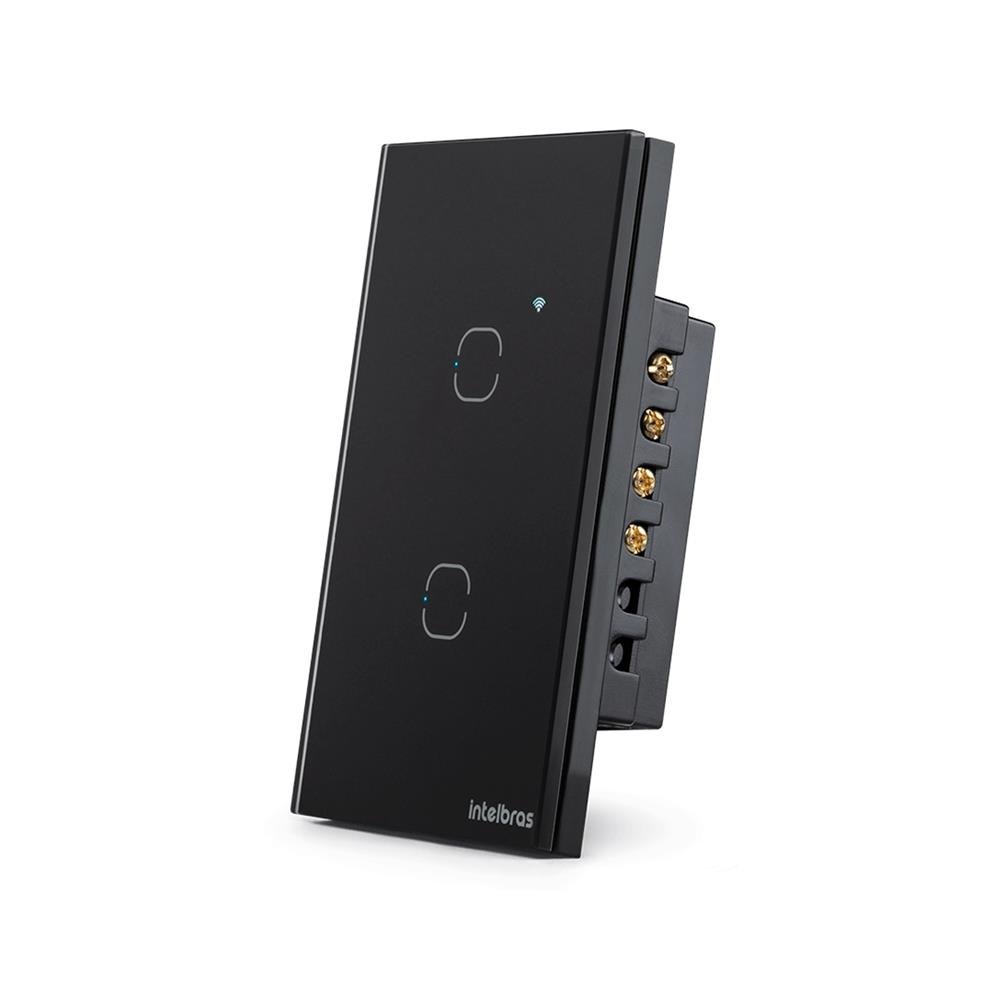Interruptor Touch Smart Wi-fi Intelbras Ews 1002 2 Teclas Preto 4850016
