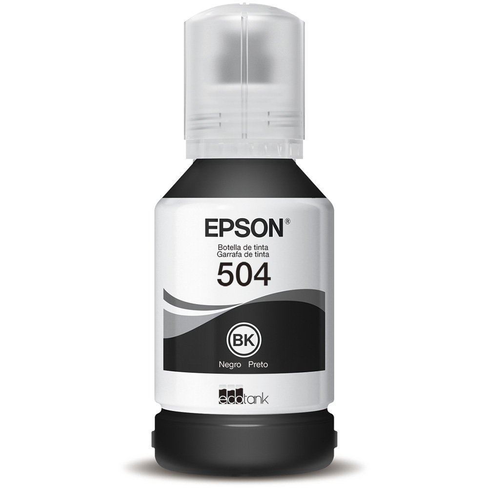 Refil Tinta Oem Epson t 504 Bk Preto 7.5k