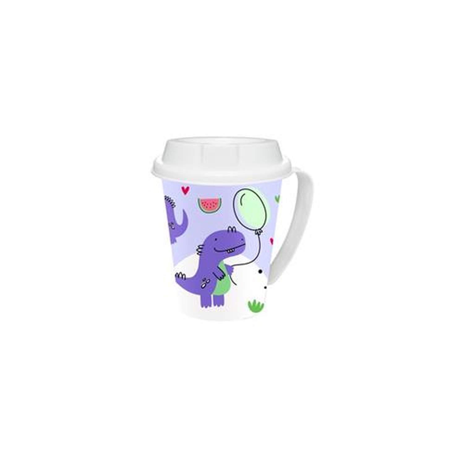 Caneca 360Ml Plástica Com Tampa Kids Jaguar