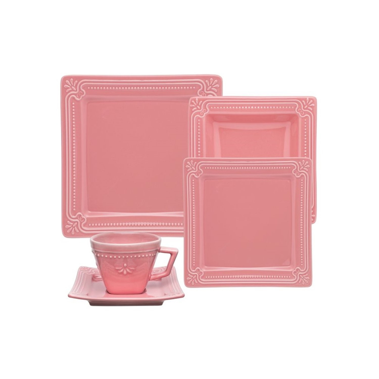 Aparelho De Jantar 20 Peças Porcelana Provence Vintage Oxford