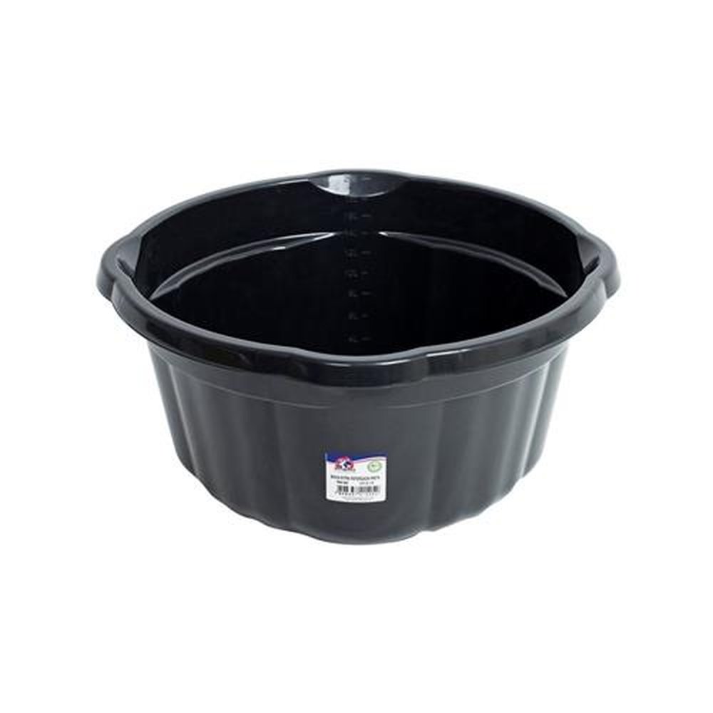 Bacia 20L Reforçada Plástica Preta Terraplast