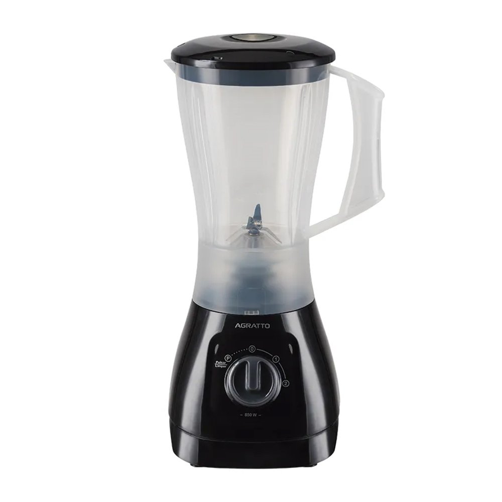 Liquidificador Agratto Forza LQLF-02 850W - 2 Velocidades+Pulsar, Copo Leitoso 1,5 Litros, Preto, 220V