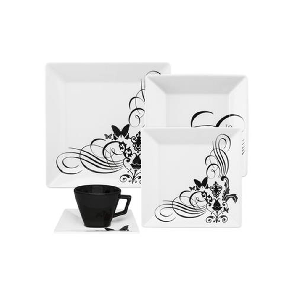 Aparelho de Jantar 20 peças Porcelana Quartier Tatoo Oxford