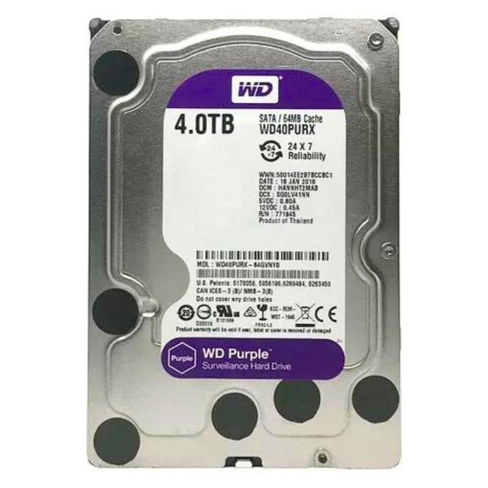 HD 4TB SATA III Western Digital Purple Surveillance WD40PURX