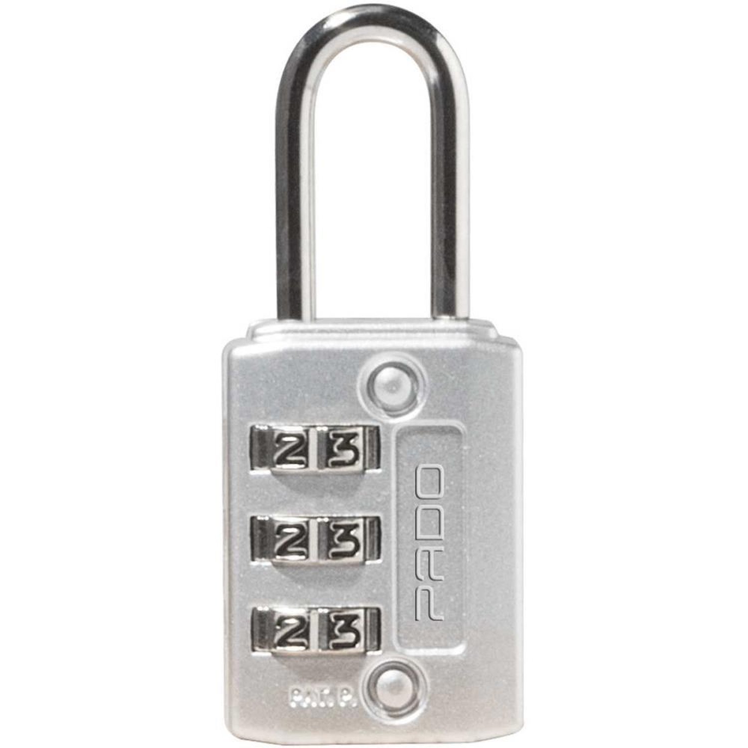 Cadeado Segredo Zamac Prata Sz 20 Com 3 Segredos