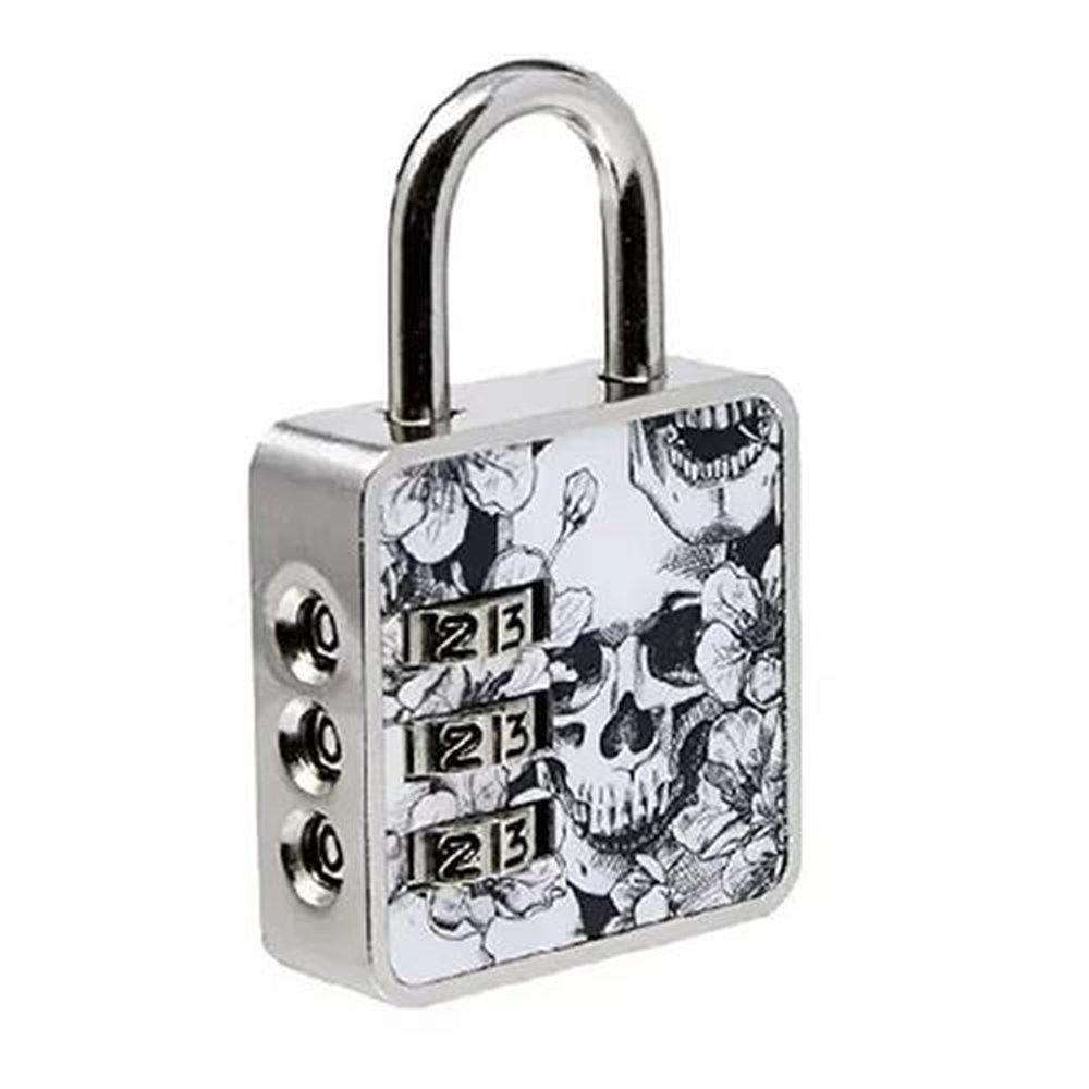 Cadeado Segredo Fashion Caveira Papaiz