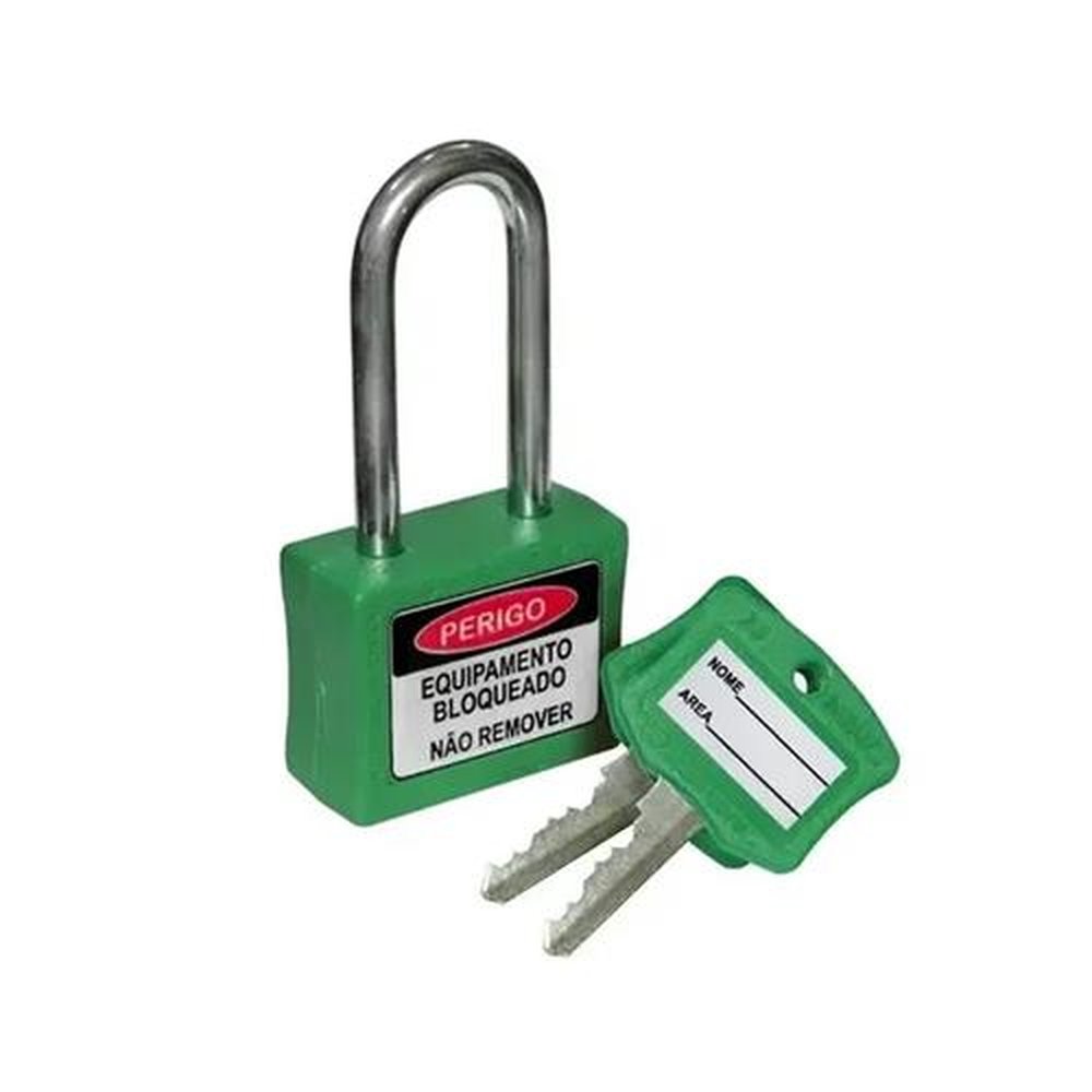 Cadeado Bloqueio 35/50 Verde Papaiz