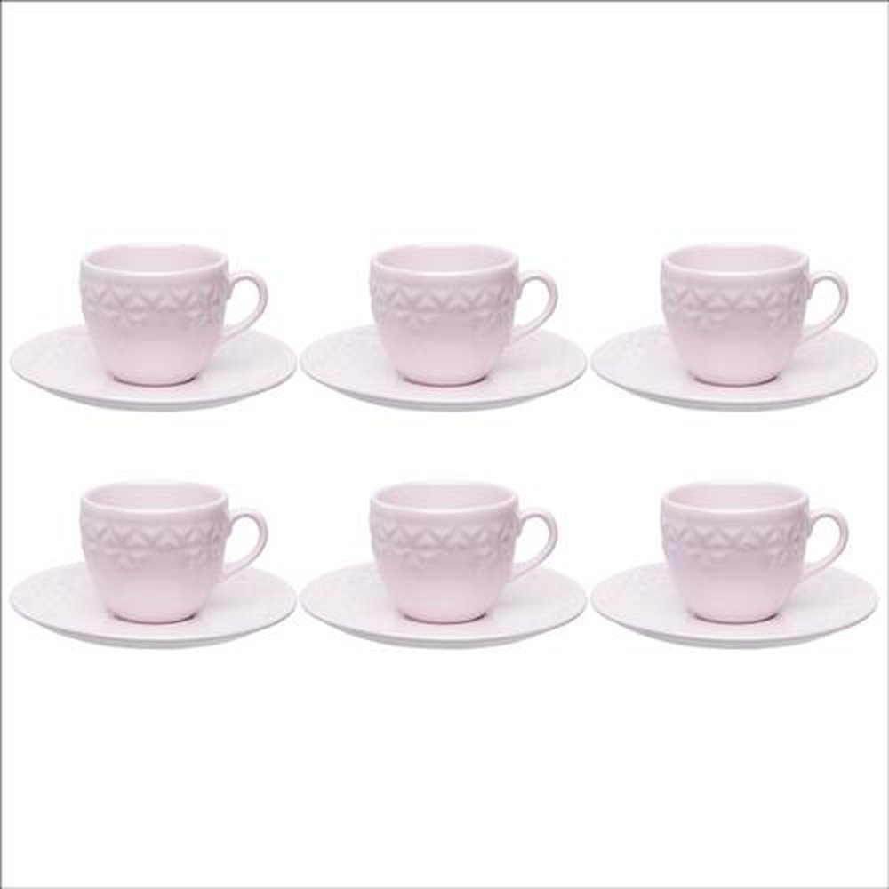 Jogo de Chá 12 peças Porcelana Mia Quartzo Oxford