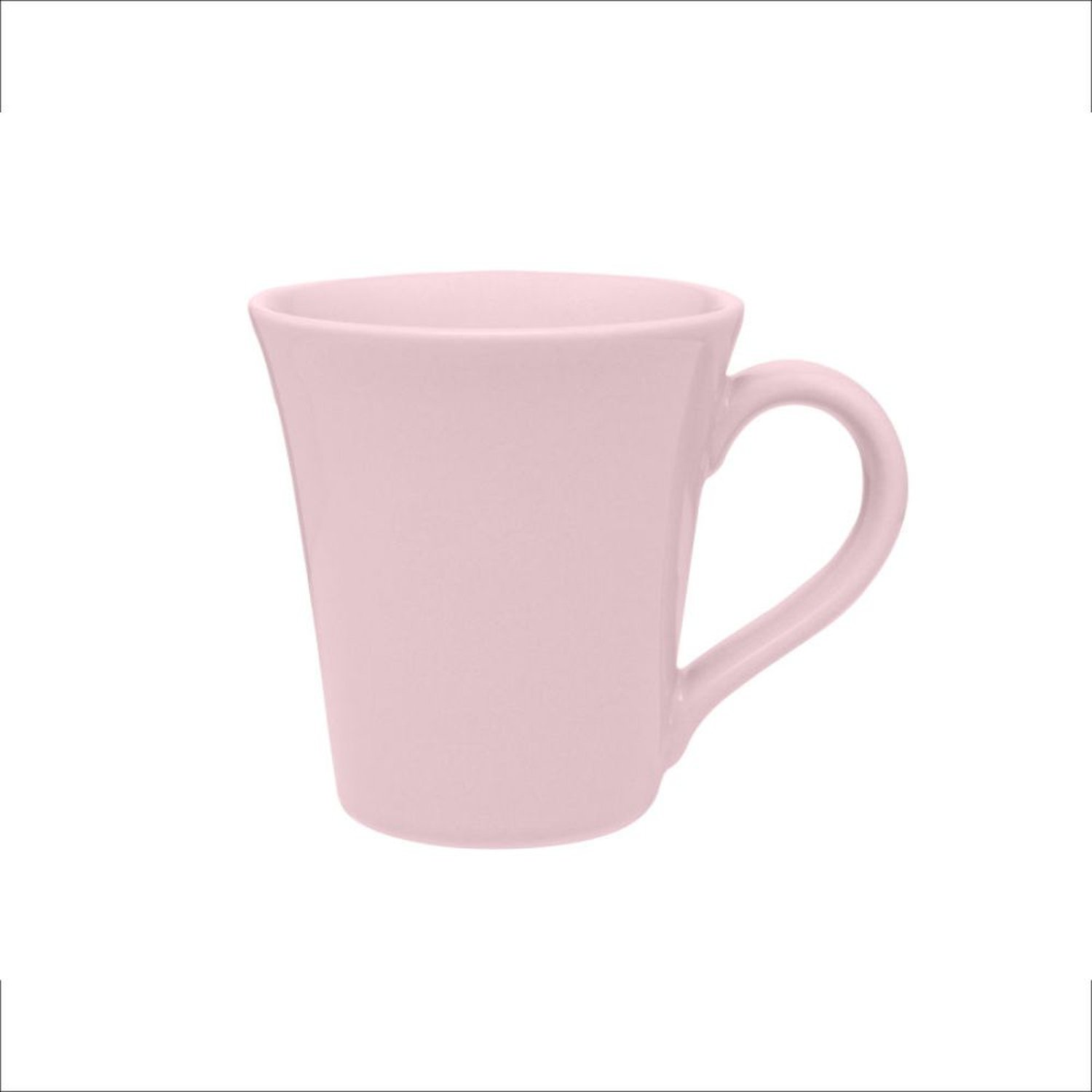 Caneca 330Ml Tulipa Rosa Cerâmica Oxford