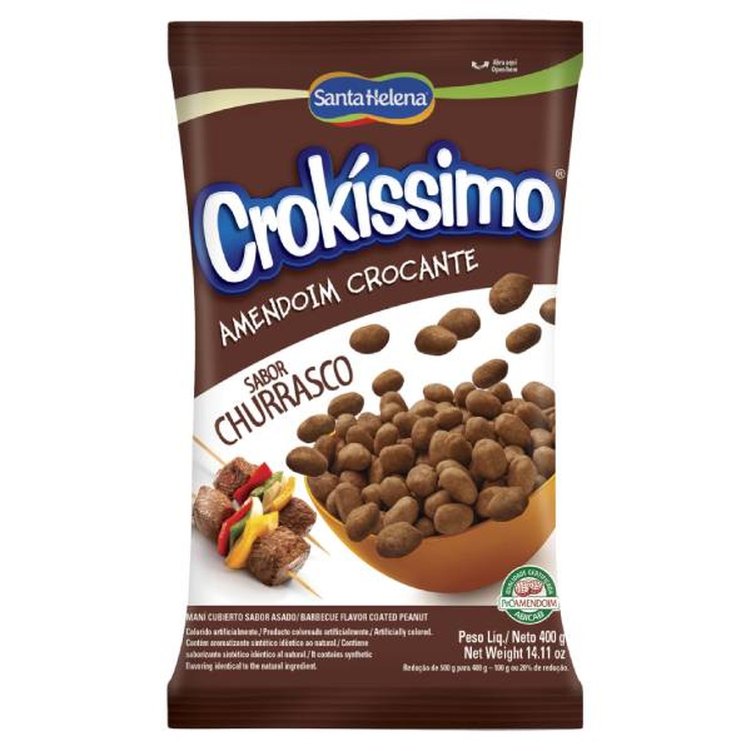 Crokíssimo Amendoim Crocante Churrasco 400G Pacote