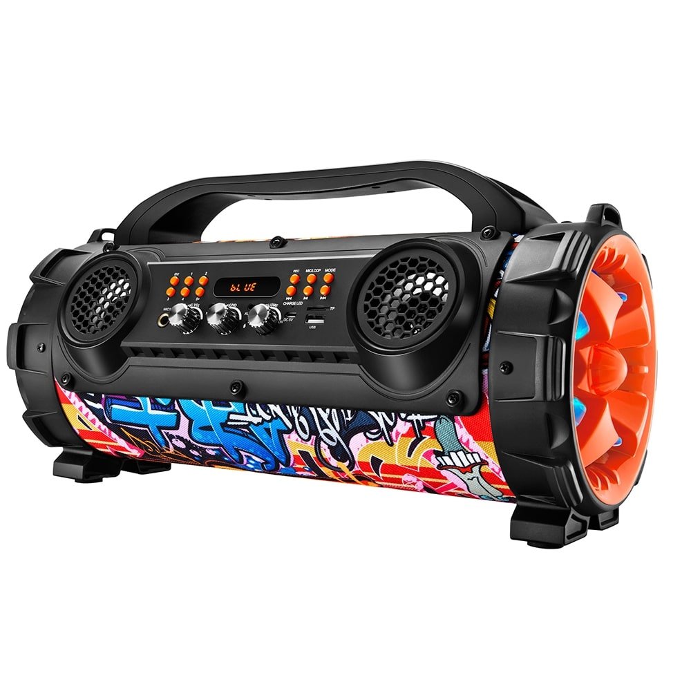 Caixa Amplificadora Mondial MCO-08 Mult Conect Thunder Street, Conexão sem Fio, Entradas USB/SD/AUX, Rádio FM, 100W