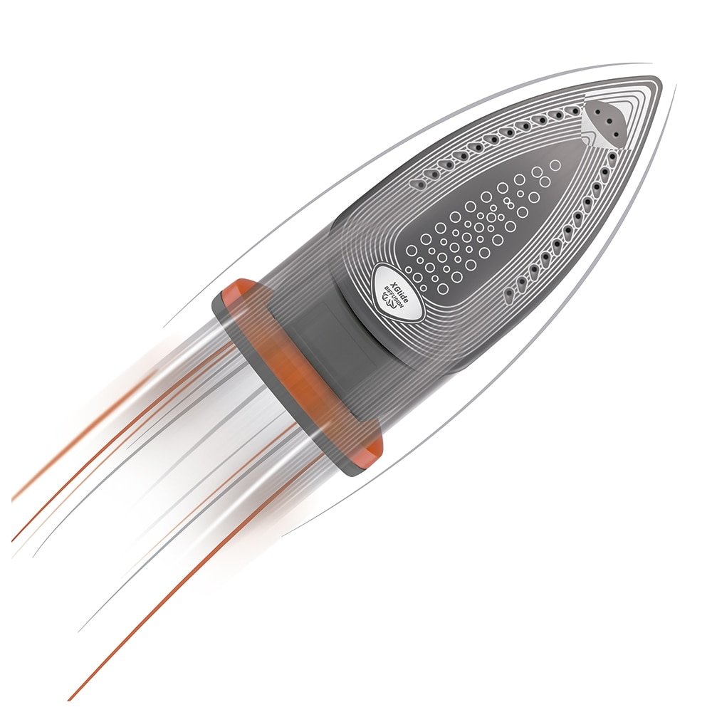 Ferro de Passar a Vapor Arno Supergliss FSX1 | Base Cerâmica, 1200W, Laranja, 110V