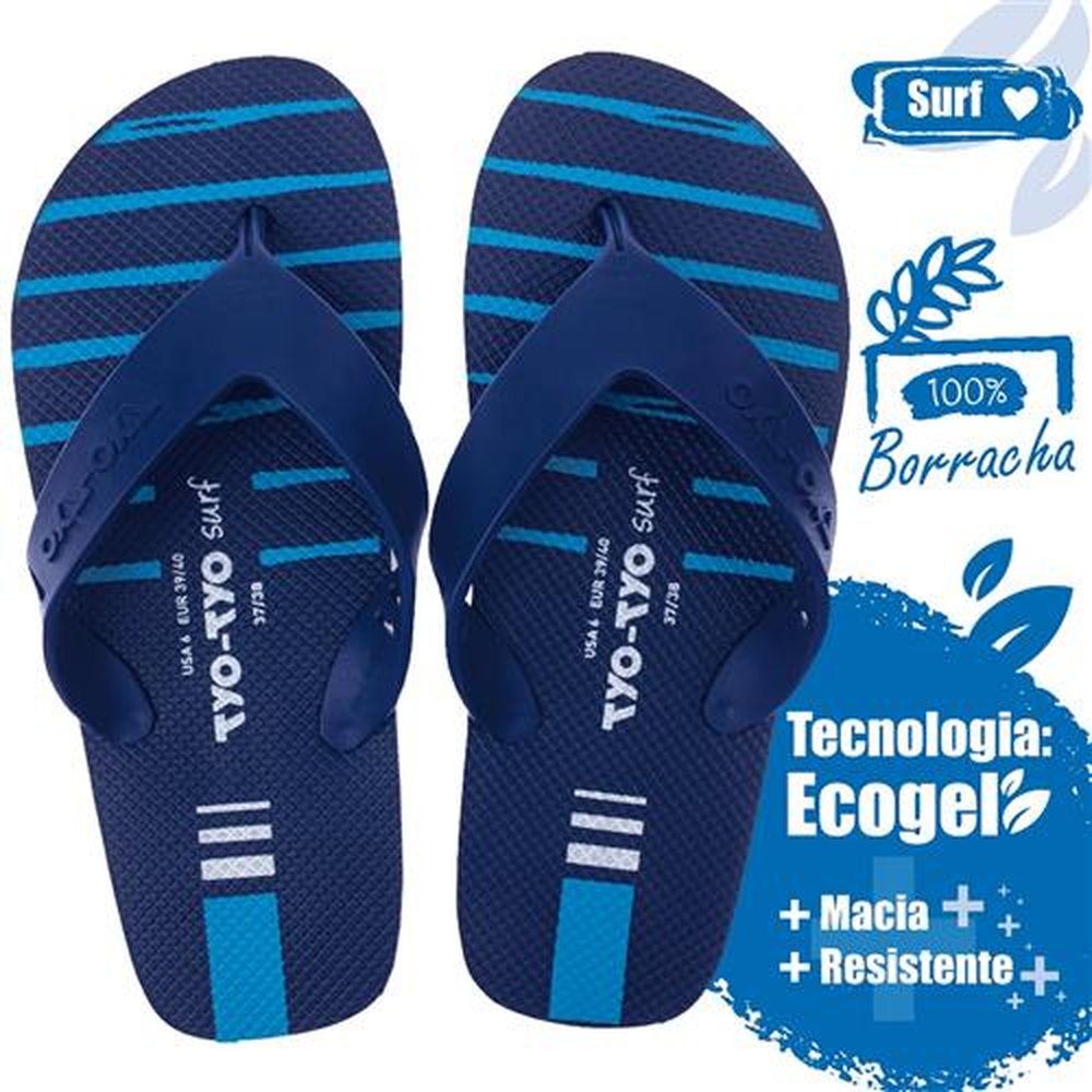 Sandália Tyo-Tyo - Surf Adulto - Cores Sortidas - Grade 24 pares - Numeração: do 33 ao 44